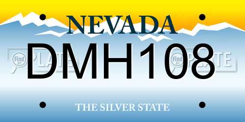 DMH108 Nevada License Plate