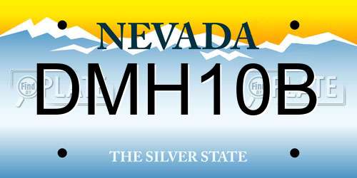 DMH10B Nevada License Plate