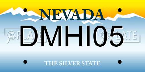 DMHI05 Nevada License Plate