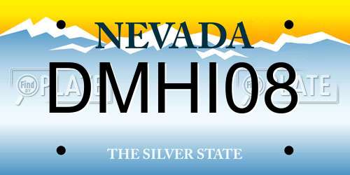 DMHI08 Nevada License Plate
