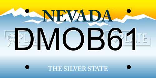 DMOB61 Nevada License Plate