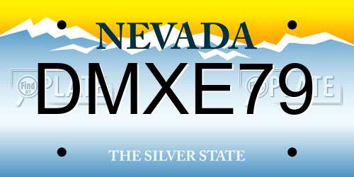 DMXE79 Nevada License Plate