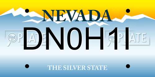 DN0H1I Nevada License Plate