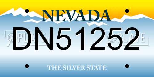 DN51252 Nevada License Plate