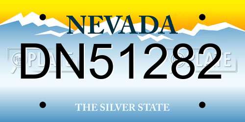 DN51282 Nevada License Plate