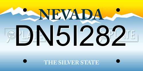 DN5I282 Nevada License Plate