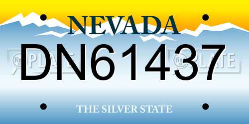 DN61437 Nevada License Plate