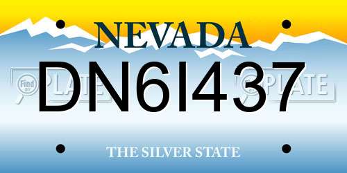 DN6I437 Nevada License Plate