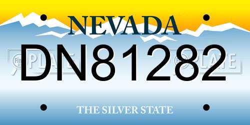 DN81282 Nevada License Plate