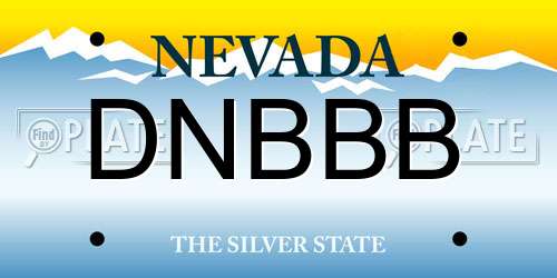 DNBBB Nevada License Plate
