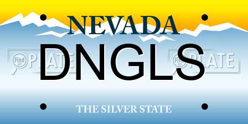 DNGLS Nevada License Plate