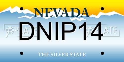 DNIP14 Nevada License Plate