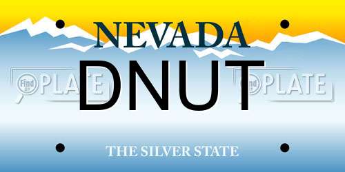 DNUT Nevada License Plate