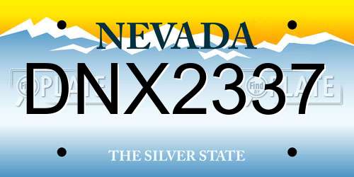 DNX2337 Nevada License Plate