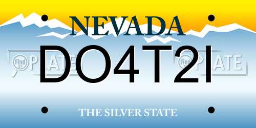 DO4T2I Nevada License Plate