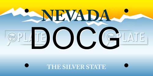 DOCG Nevada License Plate