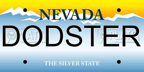 DODSTER Nevada License Plate