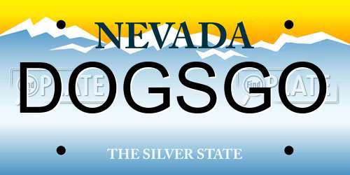 DOGSGO Nevada License Plate