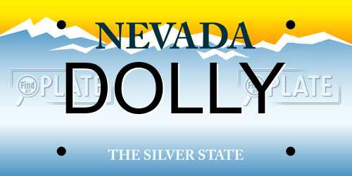 DOLLY Nevada License Plate