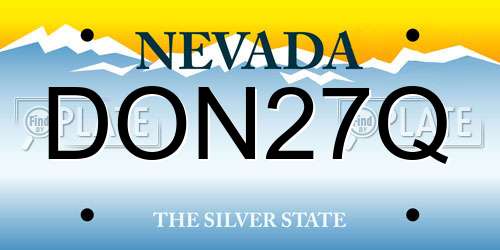 DON27Q Nevada License Plate
