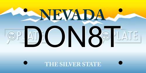 DON8T Nevada License Plate