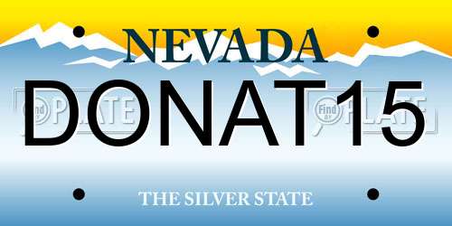DONAT15 Nevada License Plate