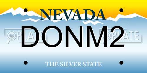 DONM2 Nevada License Plate