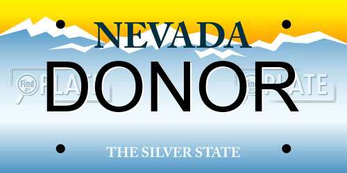 DONOR Nevada License Plate