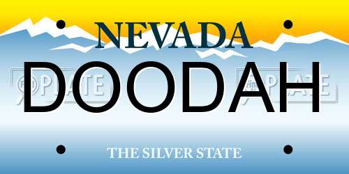DOODAH Nevada License Plate