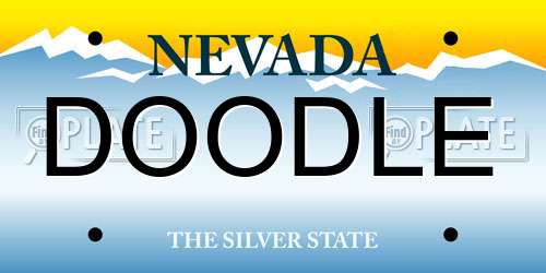 DOODLE Nevada License Plate