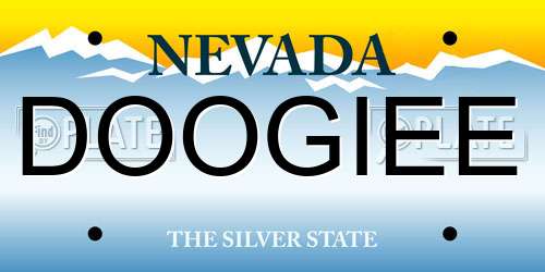 DOOGIEE Nevada License Plate