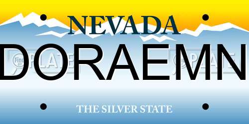 DORAEMN Nevada License Plate