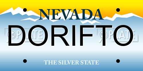 DORIFTO Nevada License Plate