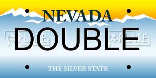 DOUBLE Nevada License Plate