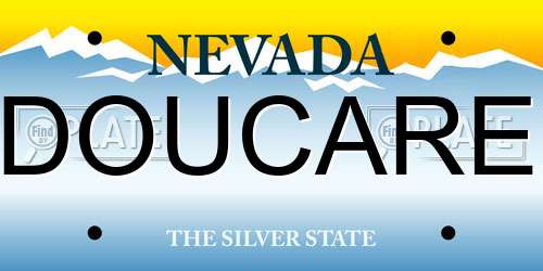 DOUCARE Nevada License Plate