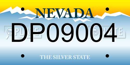 DP09004 Nevada License Plate