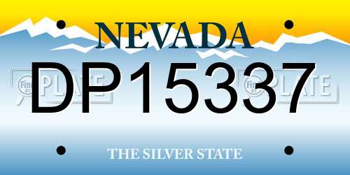 DP15337 Nevada License Plate