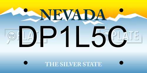 DP1L5C Nevada License Plate