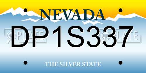 DP1S337 Nevada License Plate