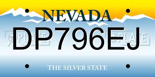 DP796EJ Nevada License Plate