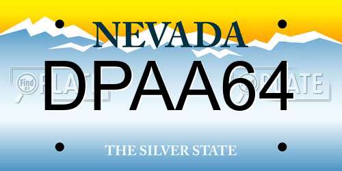 DPAA64 Nevada License Plate