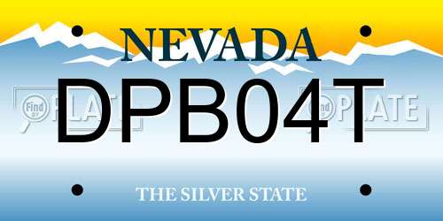 DPB04T Nevada License Plate