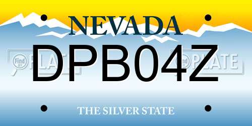 DPB04Z Nevada License Plate