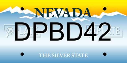 DPBD42 Nevada License Plate