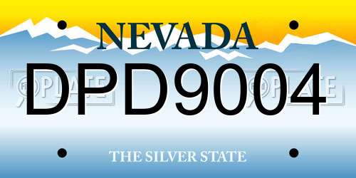 DPD9004 Nevada License Plate