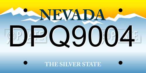 DPQ9004 Nevada License Plate