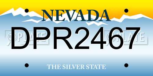 DPR2467 Nevada License Plate