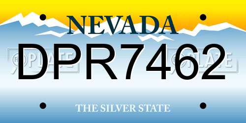 DPR7462 Nevada License Plate