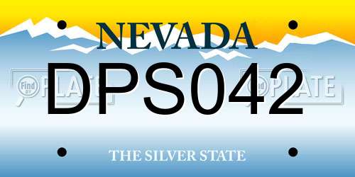 DPS042 Nevada License Plate