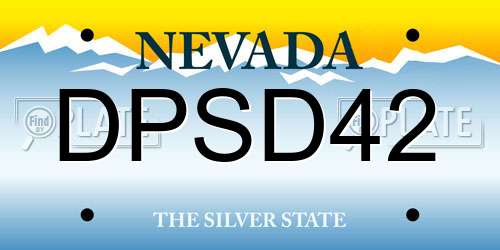 DPSD42 Nevada License Plate
